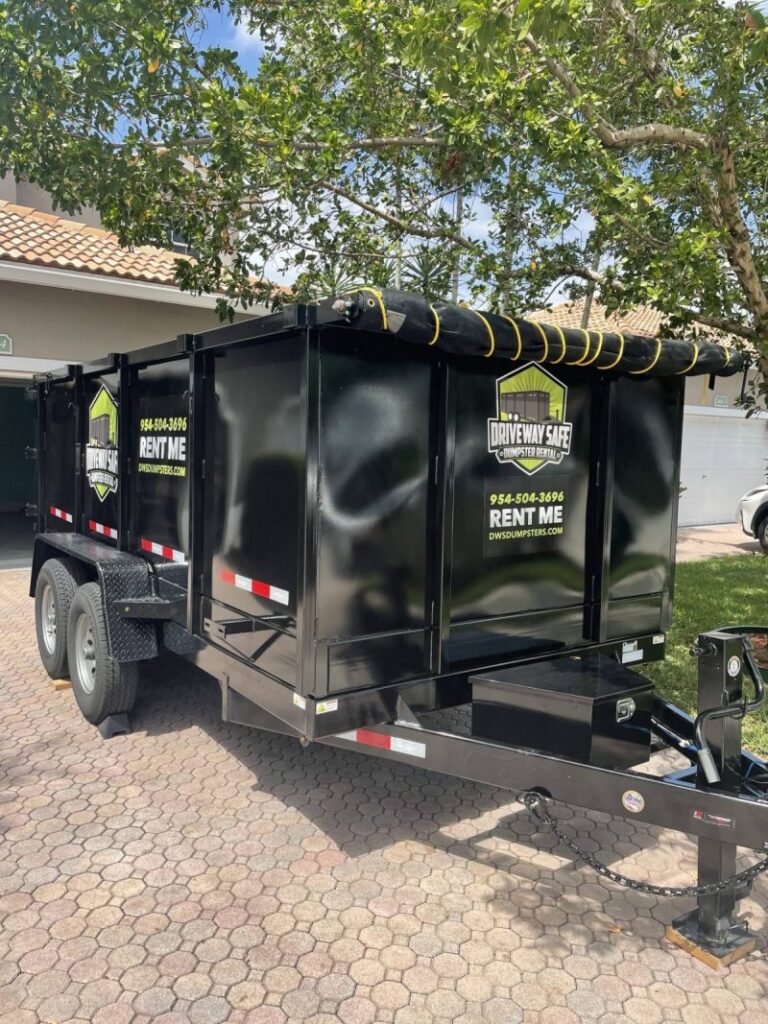Driveway Safe Dumpster Rental truck